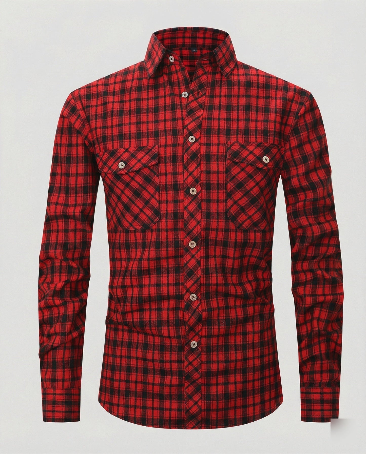 Camicia Uomo Manica Lunga Fantasia Quadri Collo Kent
