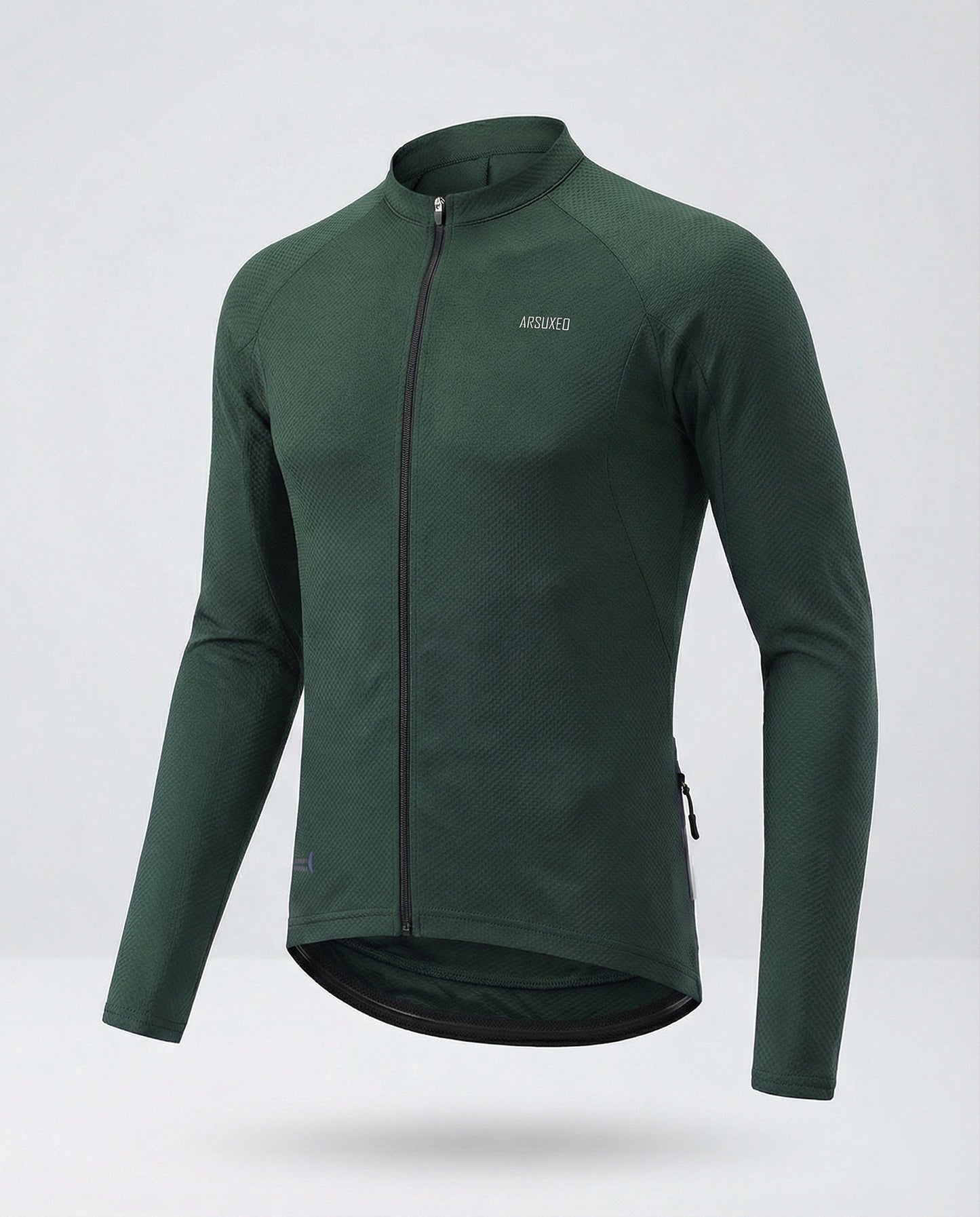 Maglia Ciclismo Uomo Manica Lunga con Tasche Posteriori