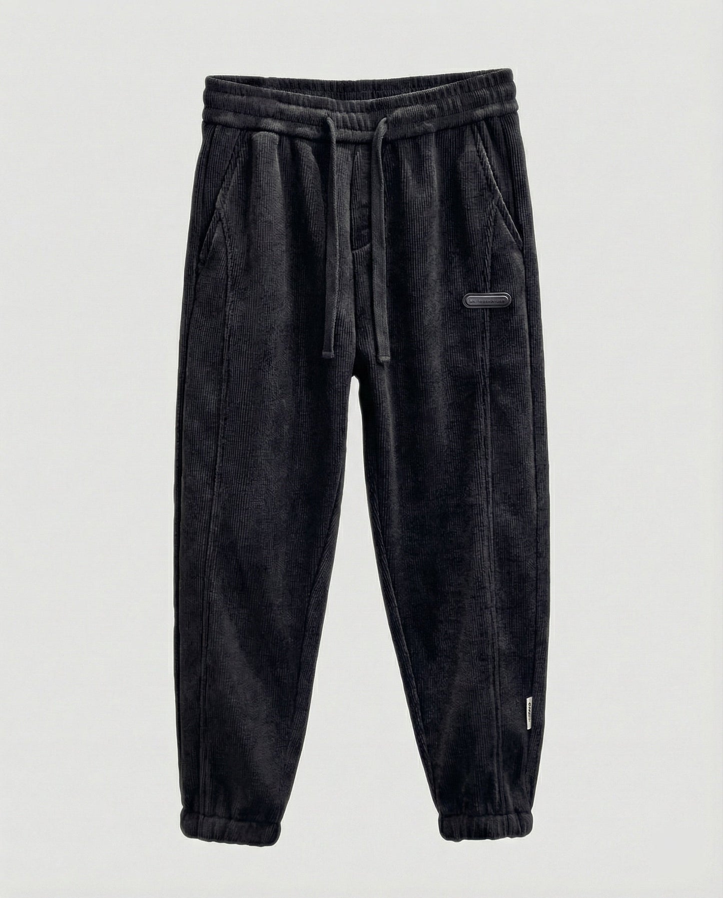 Pantaloni Jogging Uomo Tessuto Rigato Vestibilità Stretta