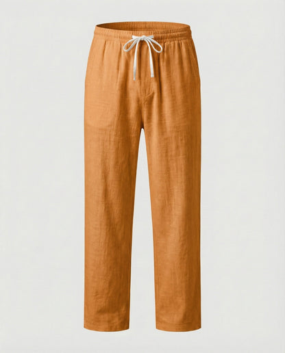 Pantaloni Lino Uomo Vestibilità Comoda