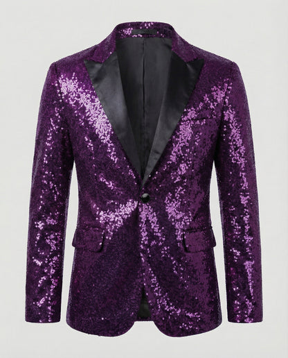 Blazer Donna con Paillettes Vestibilità Classica