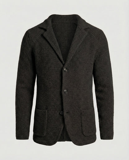 Blazer Uomo in Maglia con Colletto a Risvolto