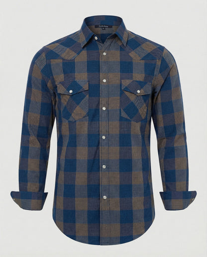 Camicia Uomo Flanella Manica Lunga Quadri