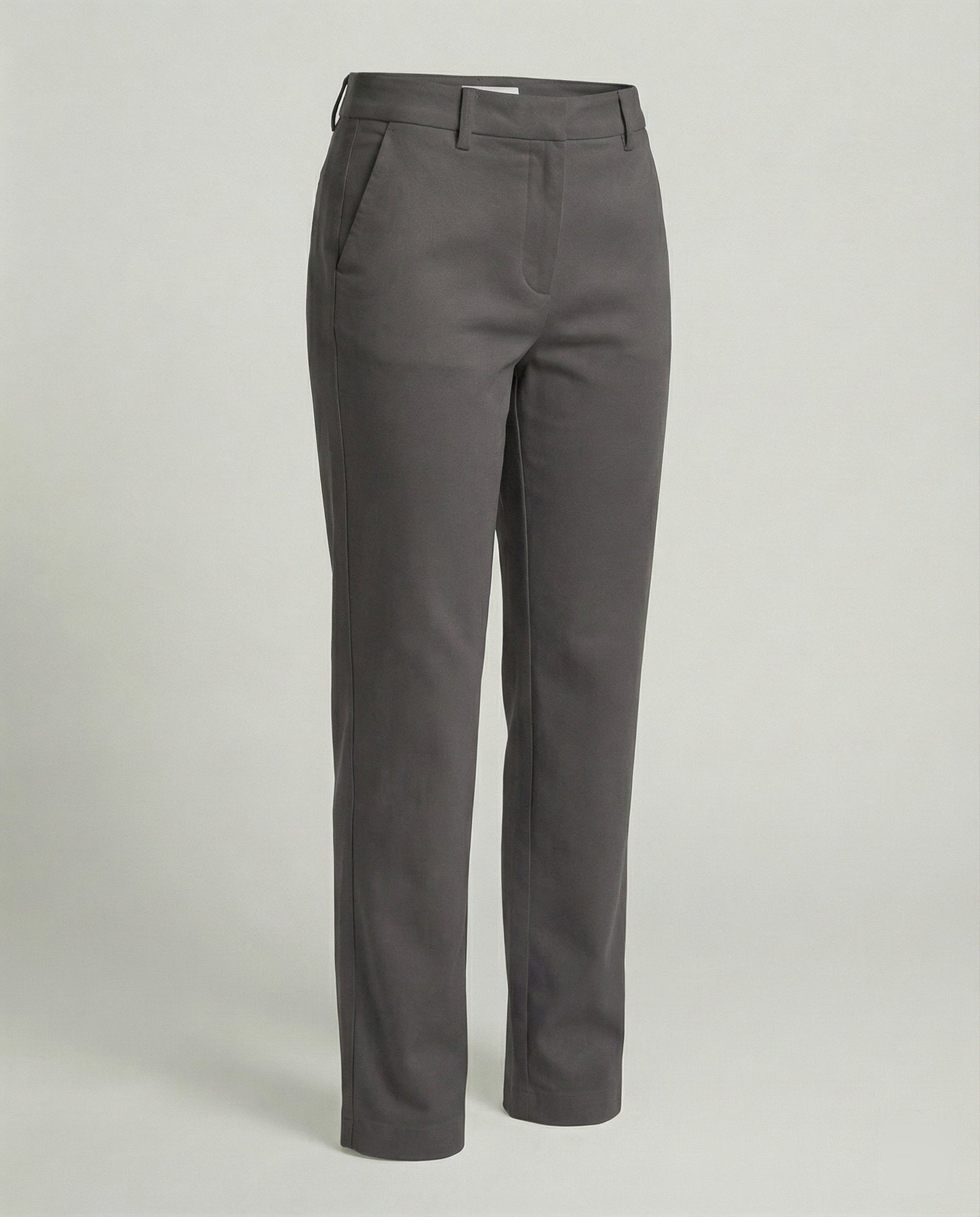Pantaloni Chino Donna Vita Alta Taglio Largo