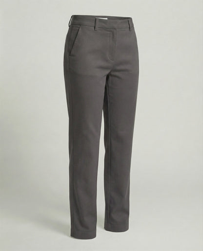 Pantaloni Chino Donna Vita Alta Taglio Largo