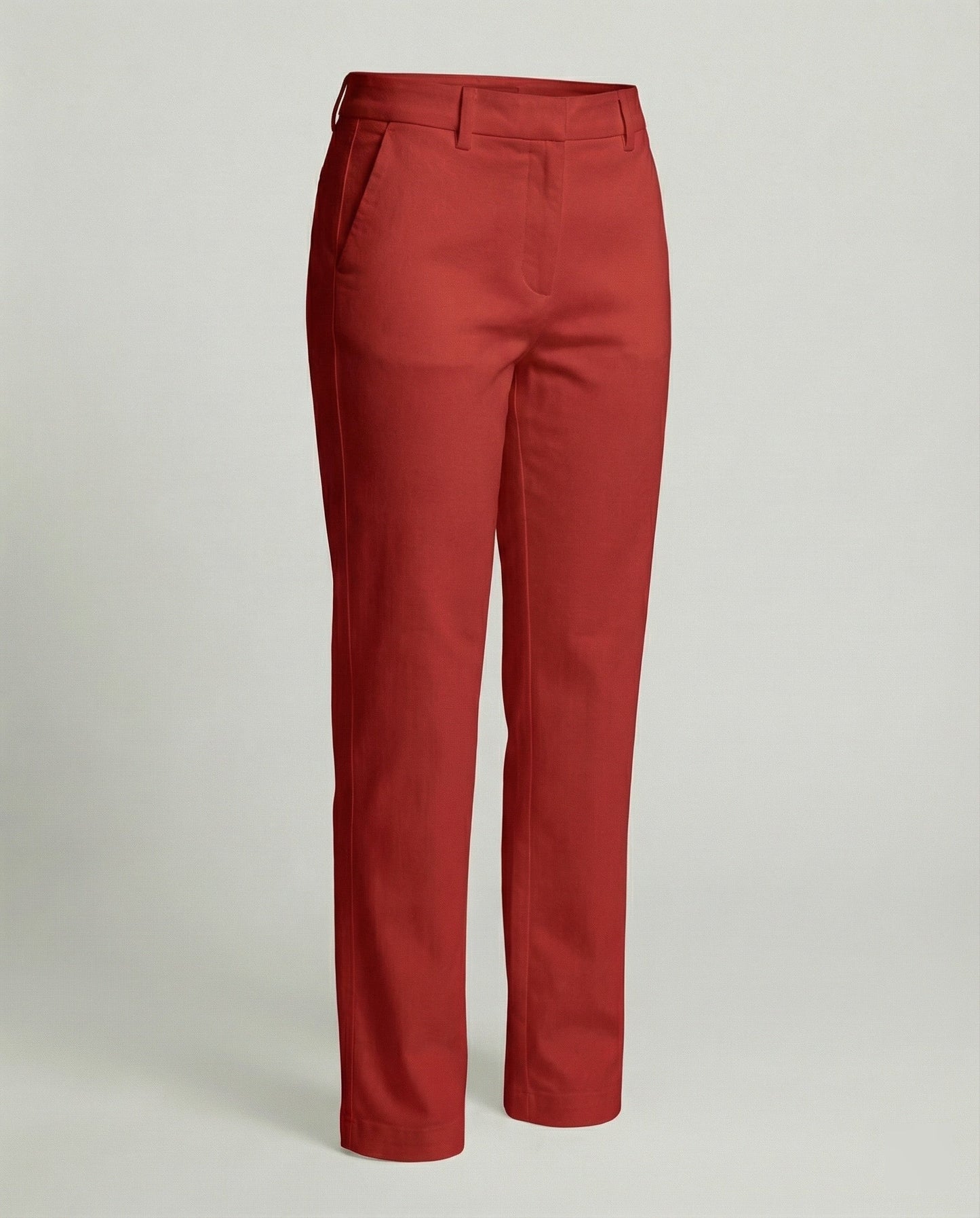 Pantaloni Chino Donna Vita Alta Taglio Largo