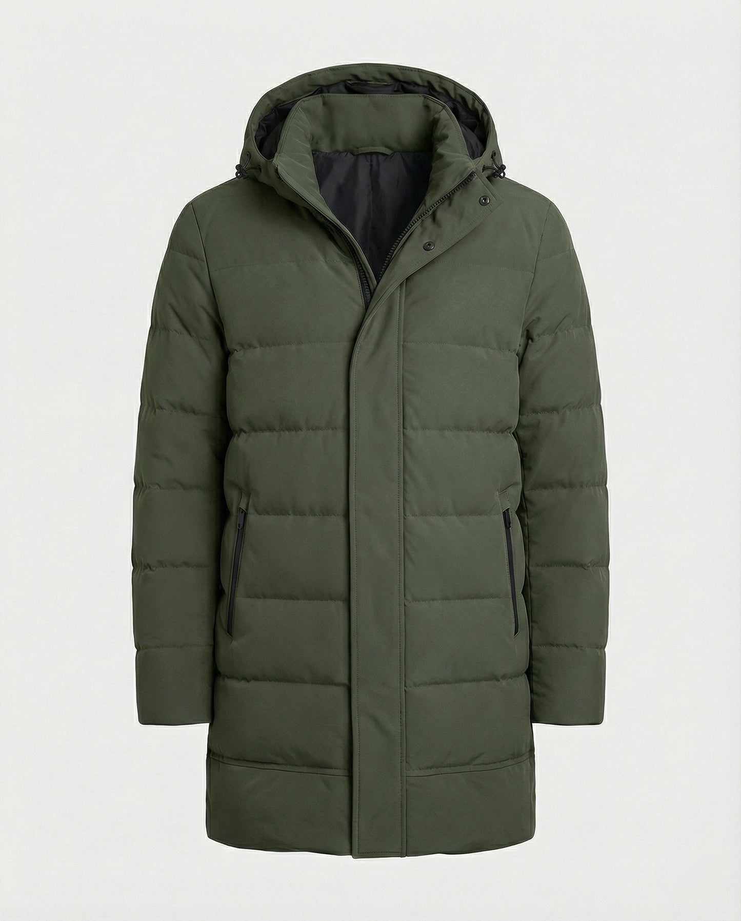 Cappotto Invernale Uomo Imbottito con Cappuccio Casual