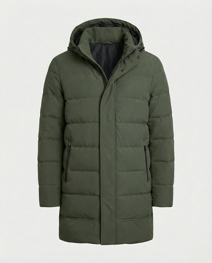 Cappotto Invernale Uomo Imbottito con Cappuccio Casual