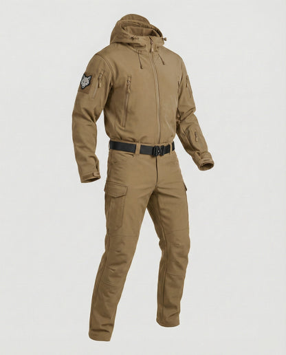 Giacca e Pantaloni Outdoor Uomo Tessuto Tecnico Impermeabile