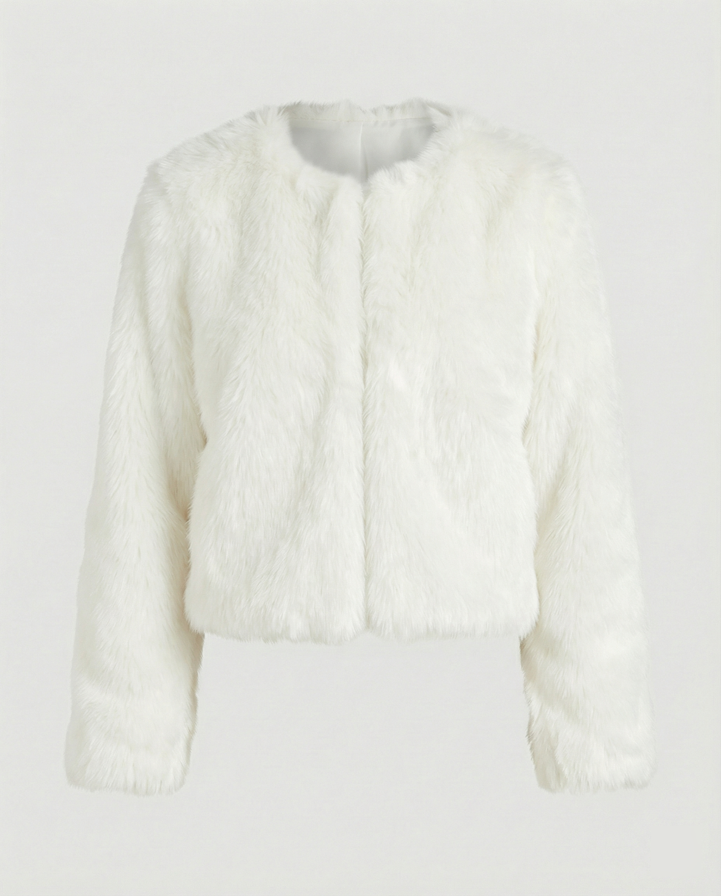 Cappotto Corto Donna in Pelliccia Sintetica