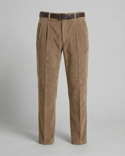 Pantaloni Uomo in Velluto a Coste con Passanti per Cintura