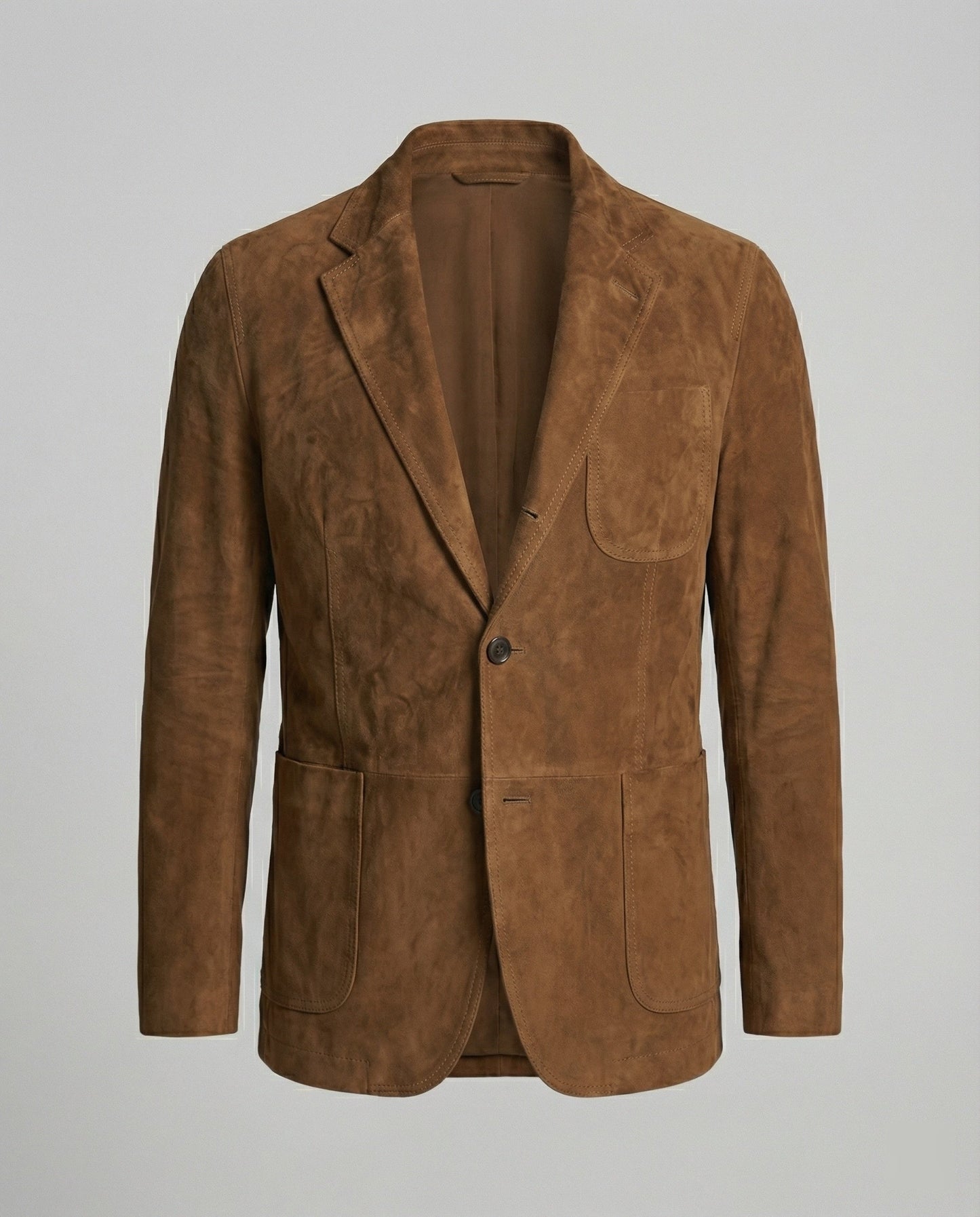 Blazer Uomo in Camoscio Vestibilità Classica