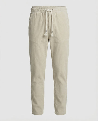 Pantaloni Uomo Velluto a Coste Vita Alta Taglio Largo