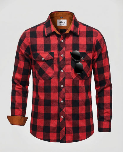 Camicia Uomo Flanella Quadri Vestibilità Comoda - Brentozzi