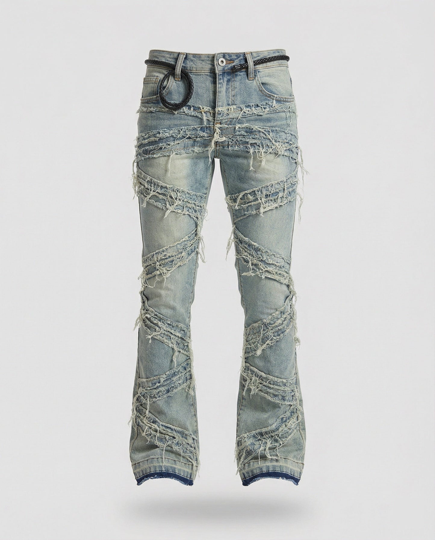 Jeans Uomo Denim Strappato Taglio Dritto - Brentozzi