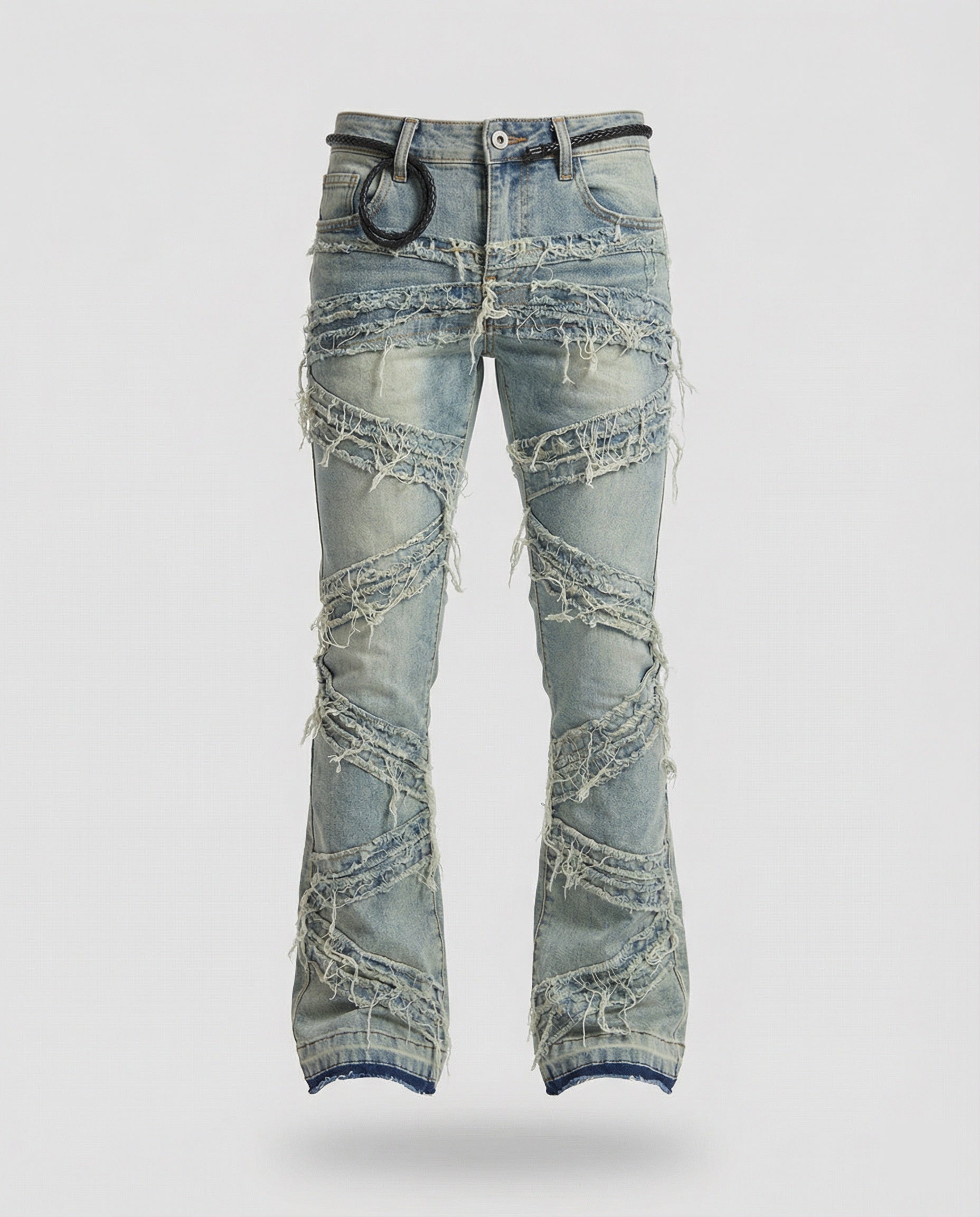 Jeans Uomo Denim Strappato Taglio Dritto - Brentozzi
