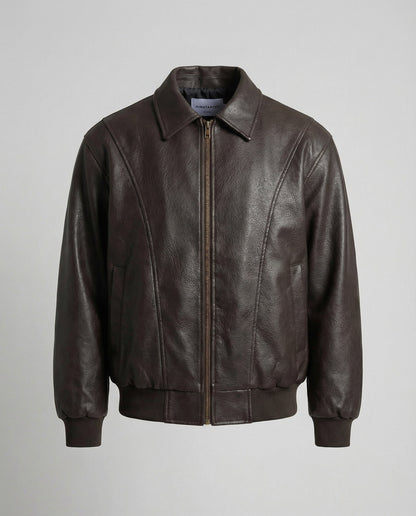 Giacca Bomber Uomo in Pelle Morbida Classica - Brentozzi