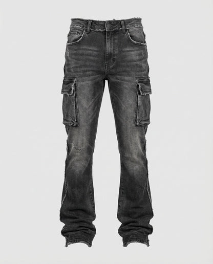 Jeans Uomo Slim Fit con Tasche Cargo