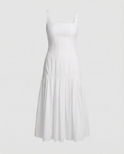 Abito Midi Donna Taglio Elegante