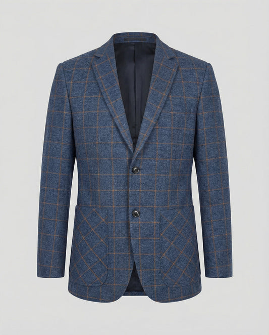 Giacca Uomo Business Slim Fit Fantasia Quadri - Brentozzi