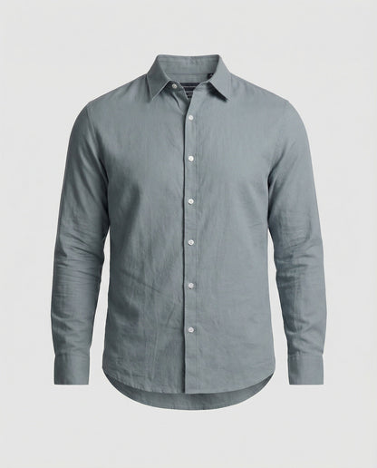 Camicia Uomo Manica Lunga Mix Lino - Brentozzi