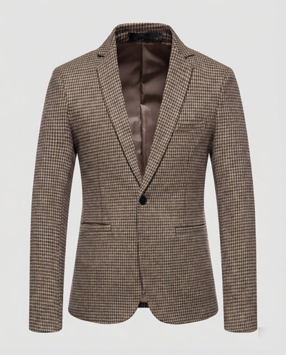 Blazer Uomo Quadri Moderno Slim Fit