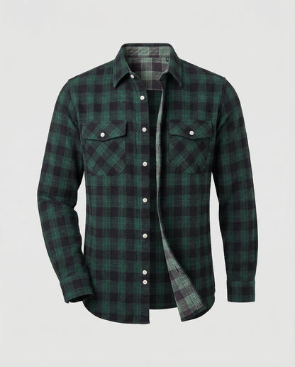 Camicia Uomo Flanella Quadri Casual
