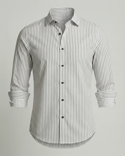 Camicia Uomo Slim Fit a Righe - Brentozzi