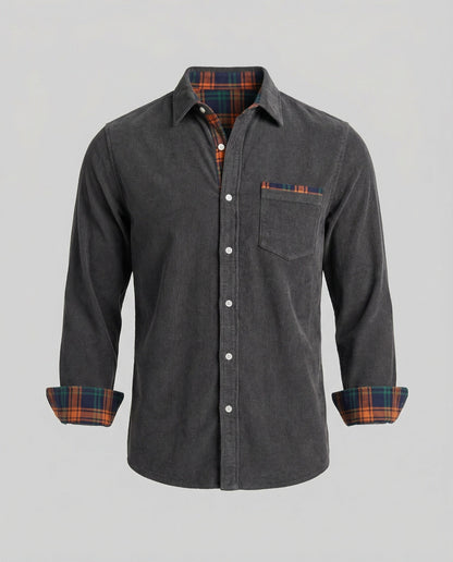 Camicia Uomo Manica Lunga Dettaglio a Contrasto - Brentozzi