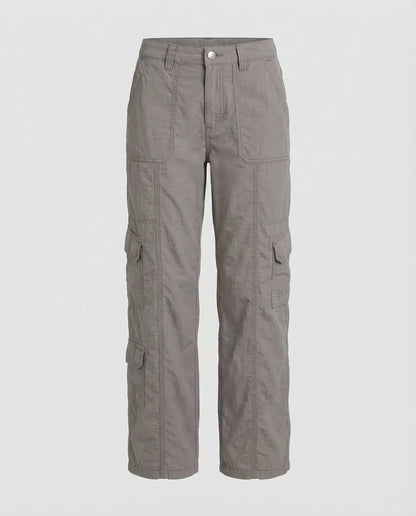Pantaloni Cargo Donna Bassi con Cuciture Decorative - Brentozzi