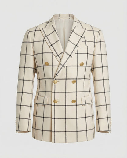 Blazer Uomo Quadri Doppio Petto Classico