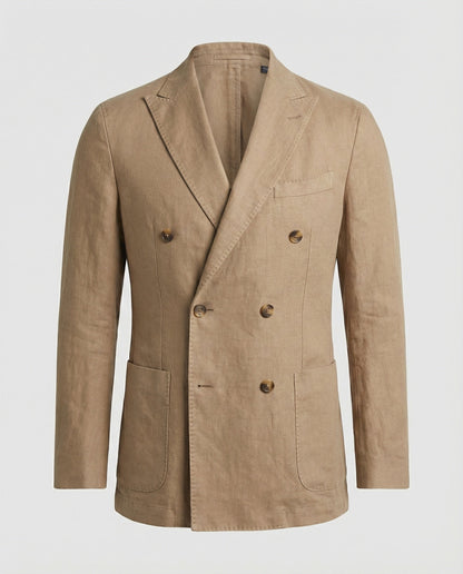 Blazer Uomo Lino Doppio Petto Classico - Brentozzi