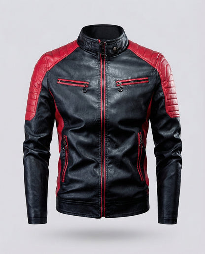 Giacca Biker Uomo Stile Motorsport Slim Fit
