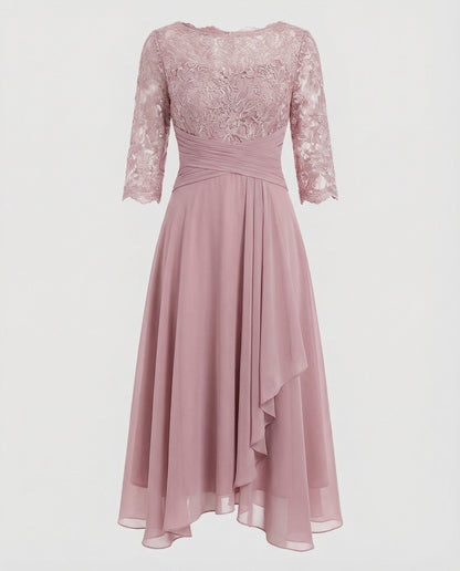 Abito Midi Donna Manica Elegante