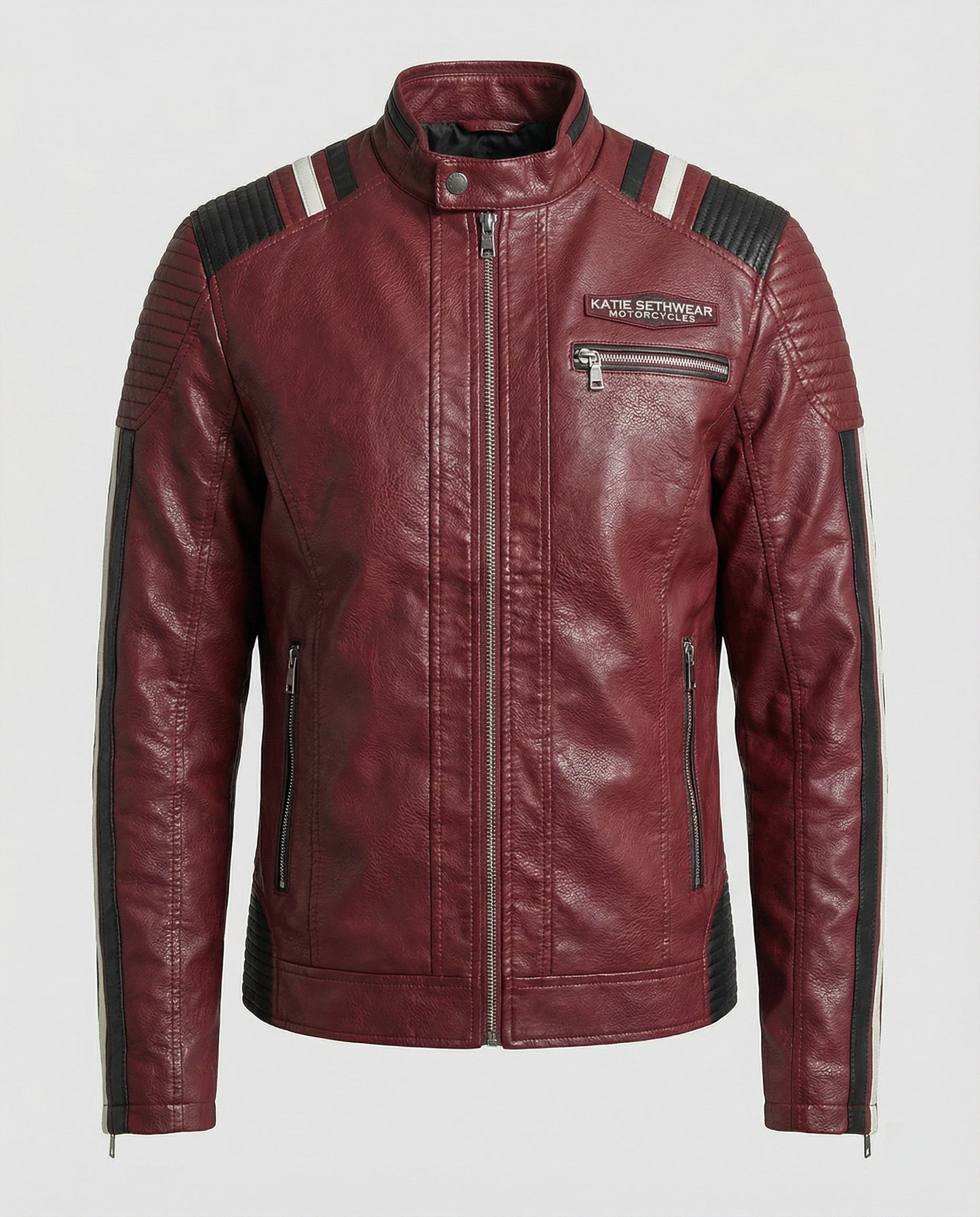 Giacca Uomo in Pelle Stile Biker Slim - Brentozzi