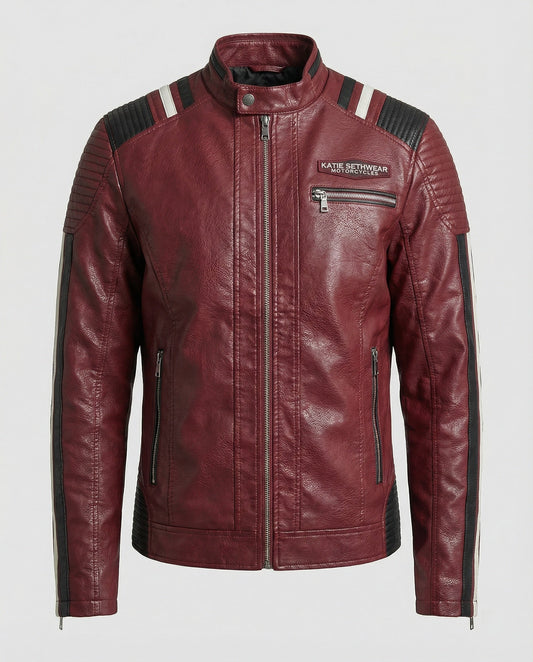 Giacca Uomo in Pelle Stile Biker Slim - Brentozzi