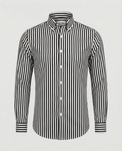 Camicia Uomo Rigata Elegante Slim Fit
