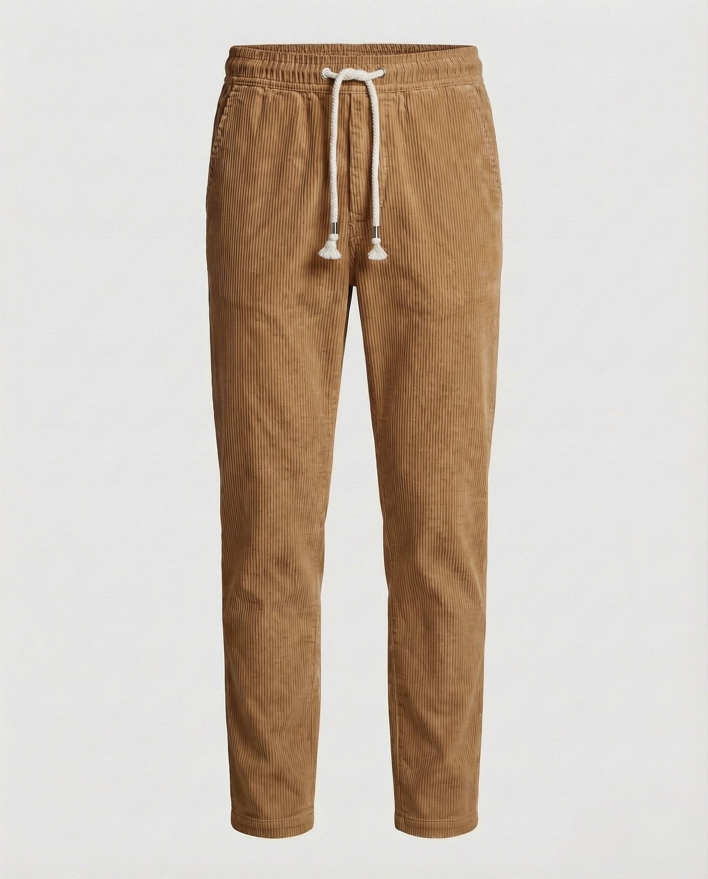 Pantaloni Uomo Velluto a Coste Vita Alta Taglio Largo