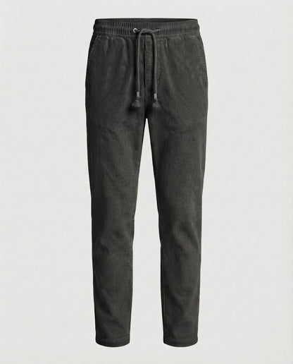 Pantaloni Uomo Velluto a Coste Vita Alta Taglio Largo