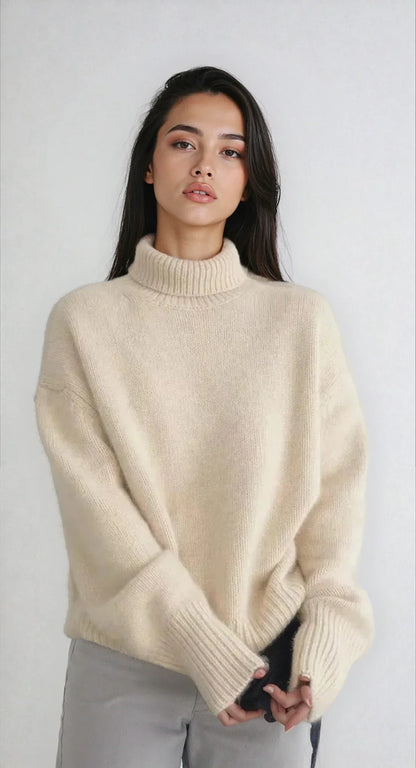 Maglione Donna Collo Alto Morbido e Confortevole - Vesarelli