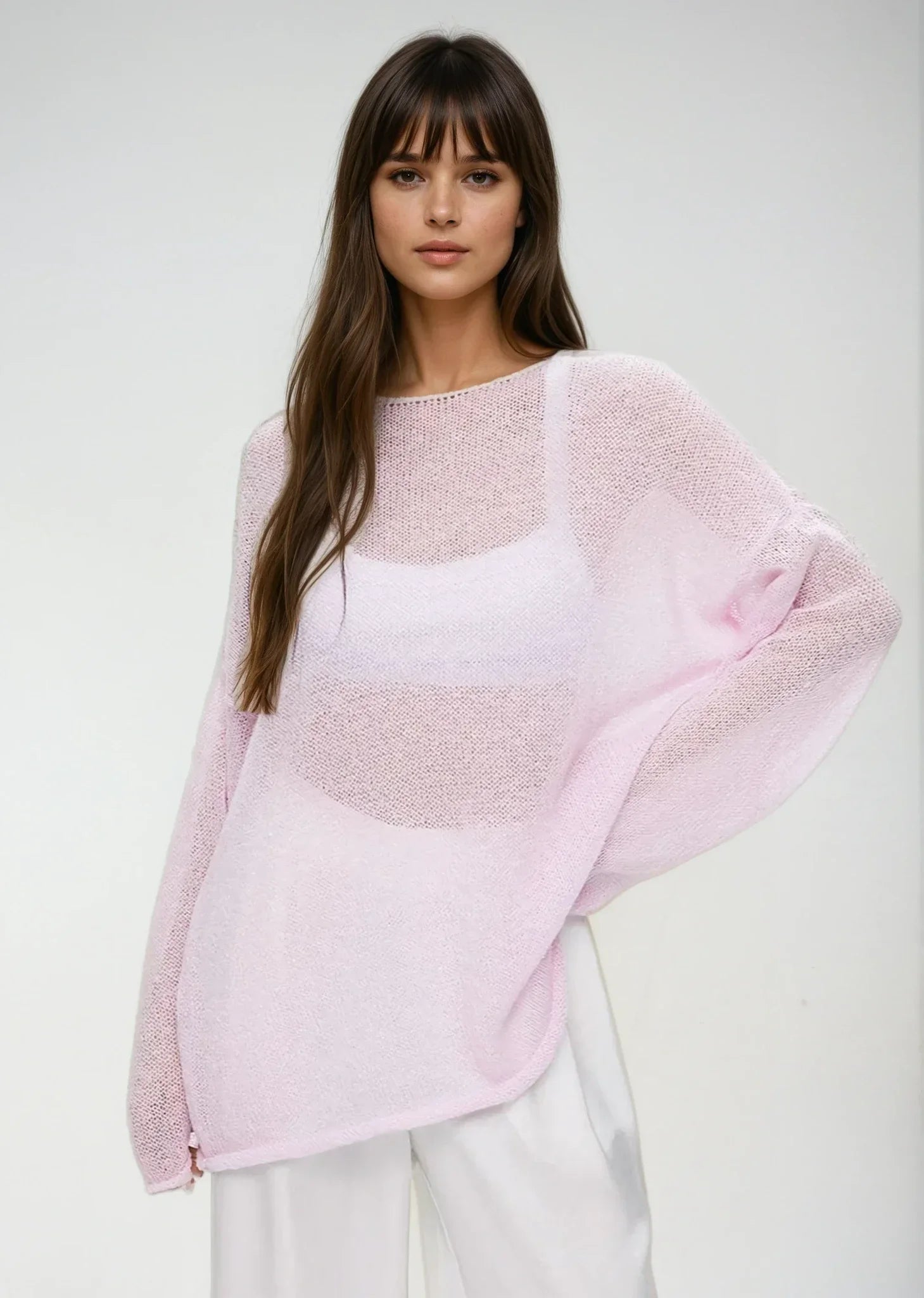 Maglione Donna Leggero in Maglia Trasparente - Vesarelli