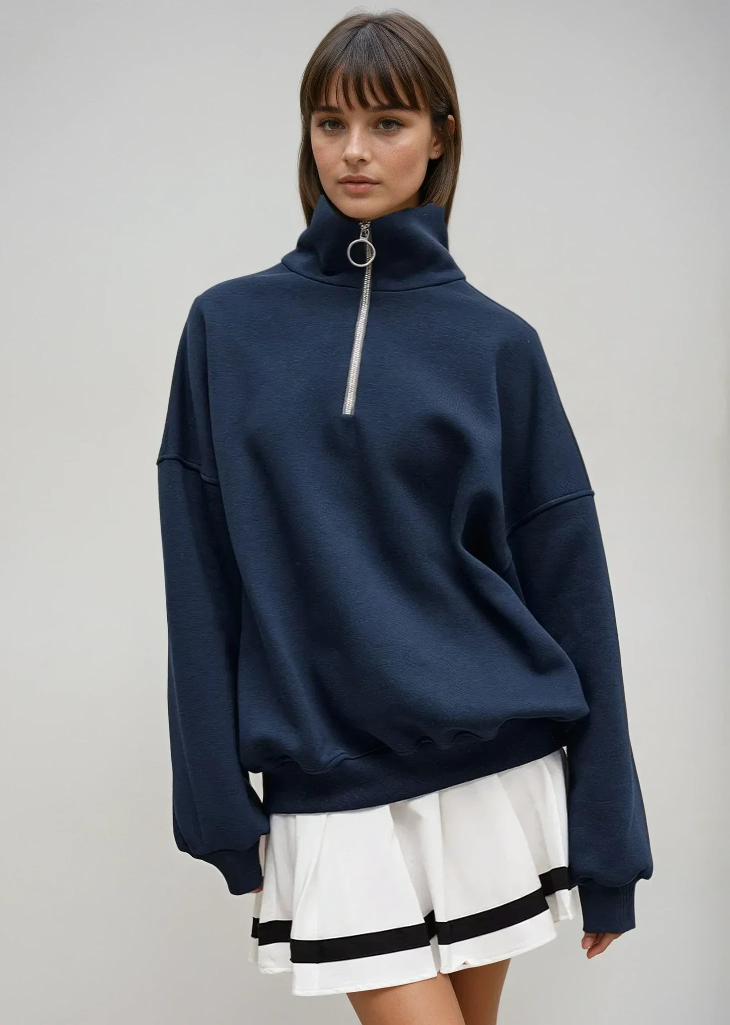 Maglione Uomo con Zip Vestibilità Comoda - Vesarelli