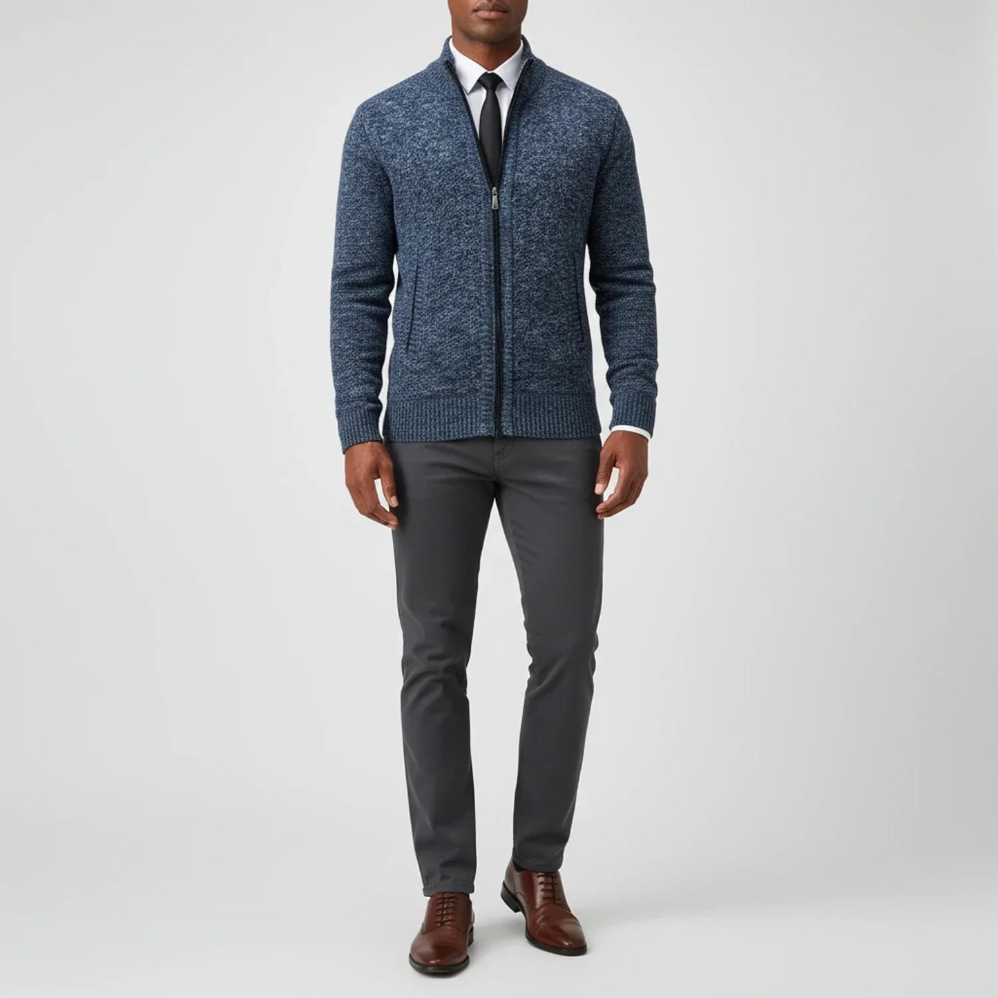 Cardigan Uomo in Maglia con Chiusura Frontale con Zip