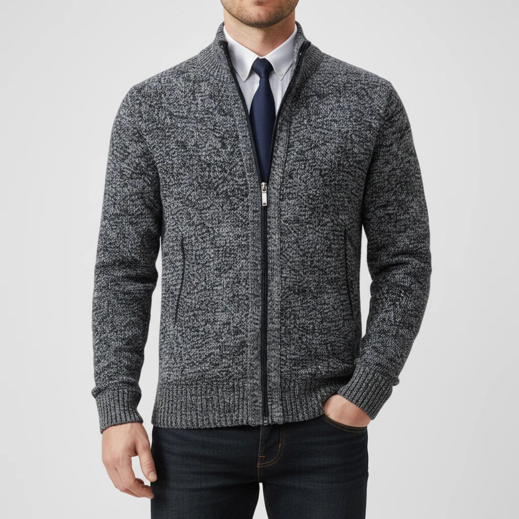 Cardigan Uomo in Maglia con Chiusura Frontale con Zip