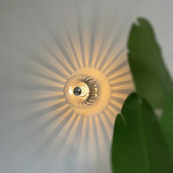 Lampada da Parete Design Vetro Effetto Raggi Moderna
