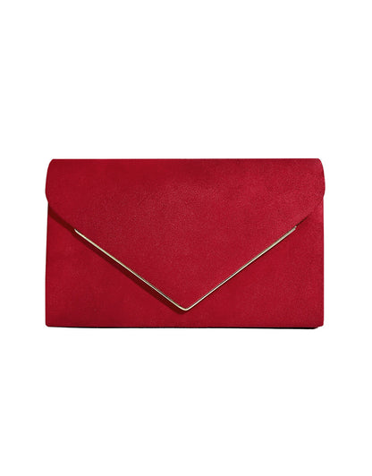 Clutch Donna in Velluto Effetto Camoscio Elegante
