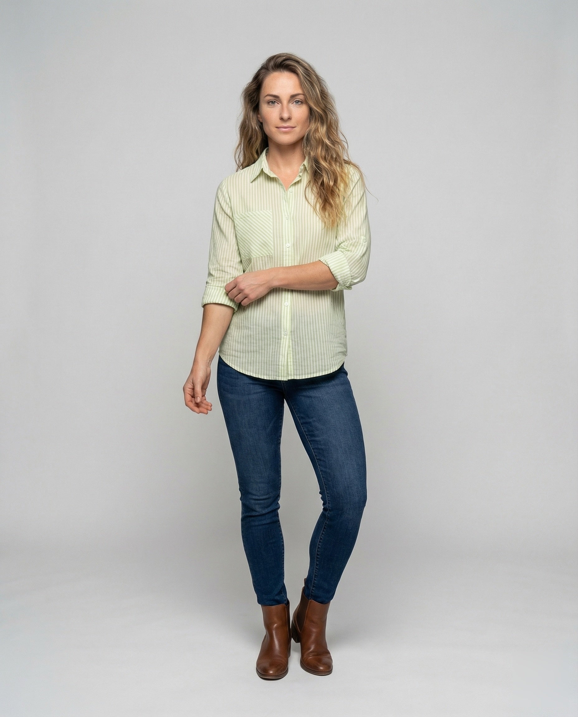 Camicia Oversize Donna con Tasca sul Petto - Brentozzi