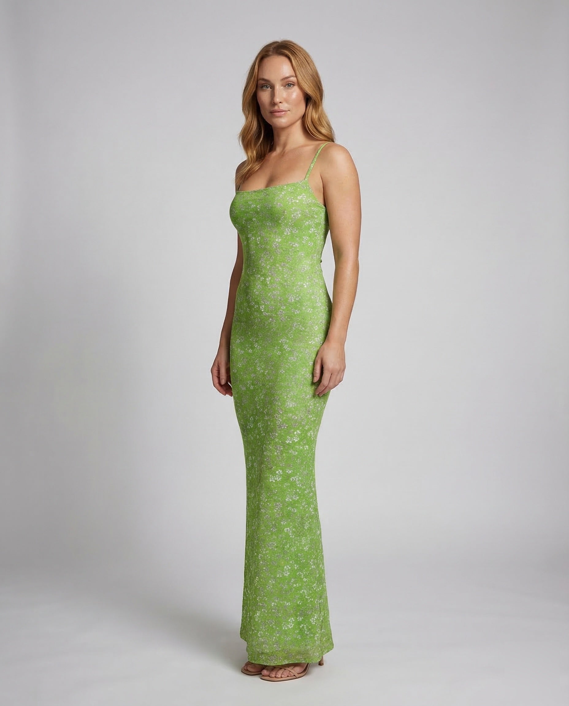 Abito Maxi Donna Spalline Sottili Scollo Schiena Scoperta - Brentozzi