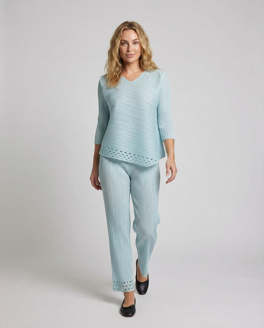 Completo Donna Plissé Pantaloni Larghi - Brentozzi