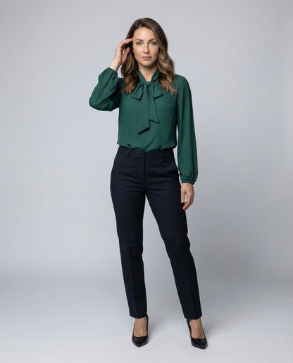 Blusa Donna in Chiffon Collo con Fiocco - Brentozzi
